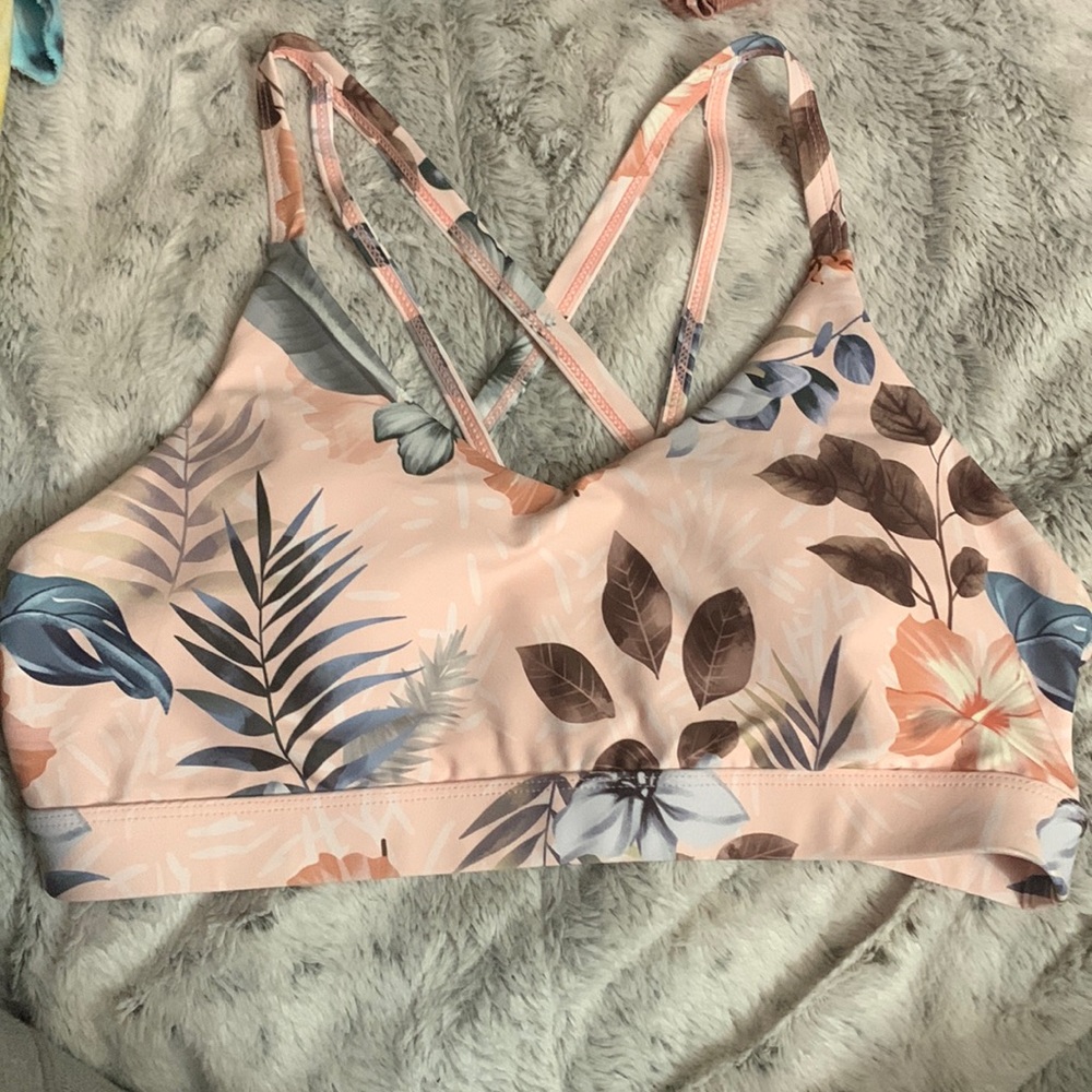 Floral sports bra